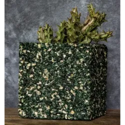 Luksusowa donica marmurowa 15x15x15 cm Marbi - Green 2 | Włoski design