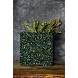 Luksusowa donica marmurowa 15x15x15 cm Marbi - Green 2 | Włoski design