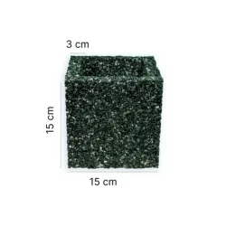 Luksusowa donica marmurowa 15x15x15 cm Marbi - Green 2 | Włoski design