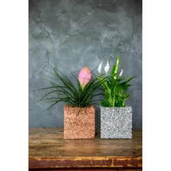 Miedziana donica kamienna 15x15x15 cm Marbi - Copper | Unikalny design i elegancja