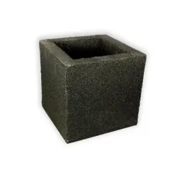 Czarna donica nowoczesna 30x30x30 cm Modern - Black 1 | Minimalistyczny design i trwałość
