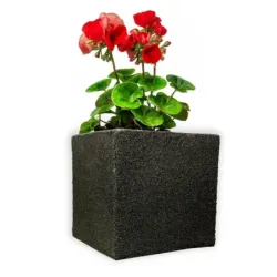 Czarna donica nowoczesna 30x30x30 cm Modern - Black 1 | Minimalistyczny design i trwałość