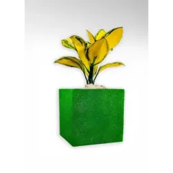 Srebrna donica nowoczesna 30x30x30 cm Modern - Silver 1 | Styl i trwałość