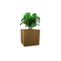 Srebrna donica nowoczesna 30x30x30 cm Modern - Silver 1 | Styl i trwałość