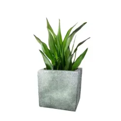Srebrna donica nowoczesna 30x30x30 cm Modern - Silver 1 | Styl i trwałość