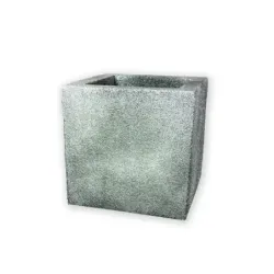 Srebrna donica nowoczesna 30x30x30 cm Modern - Silver 1 | Styl i trwałość