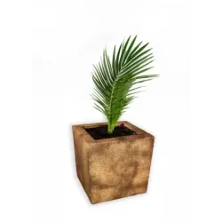 Jasna miedziana donica nowoczesna 30x30x30 cm Modern - Copper L1 | Stylowa i trwała