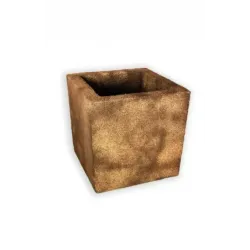 Jasna miedziana donica nowoczesna 30x30x30 cm Modern - Copper L1 | Stylowa i trwała
