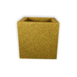 Nowoczesna żółta donica 30x30x30 cm Modern - Yellow D1 | Stylowy akcent do wnętrz i ogrodów