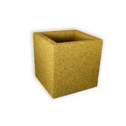 Nowoczesna żółta donica 30x30x30 cm Modern - Yellow D1 | Stylowy akcent do wnętrz i ogrodów
