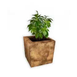 Złota donica nowoczesna 30x30x30 cm Modern - Gold 1 | Elegancja i trwałość w jednym