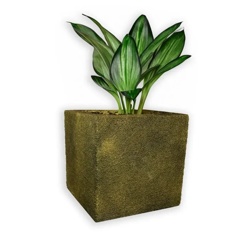 Złota donica nowoczesna 30x30x30 cm Modern - Gold 1 | Elegancja i trwałość w jednym