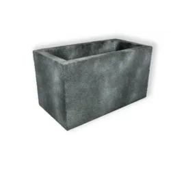 Donica prostokątna srebrna 60x32x34 cm – nowoczesna i odporna | Modern Silver 3