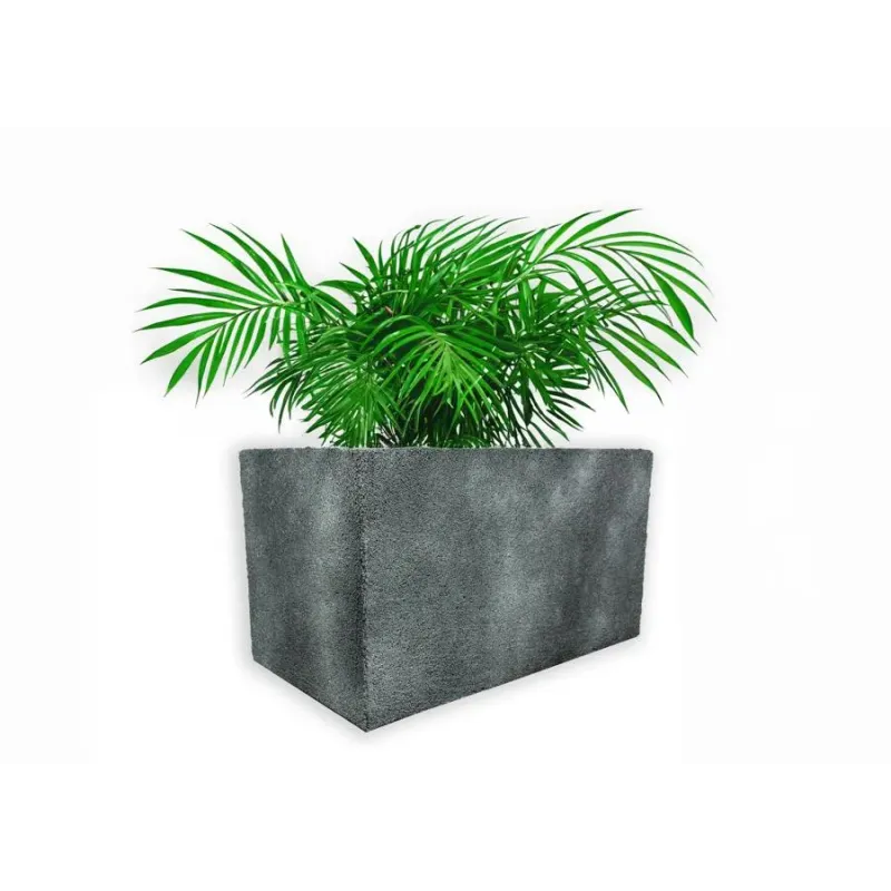 Donica prostokątna srebrna 60x32x34 cm – nowoczesna i odporna | Modern Silver 3