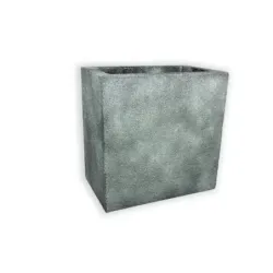 Srebrna donica wysoka 50x32x50 cm Modern – Silver 5 | Minimalizm i trwałość