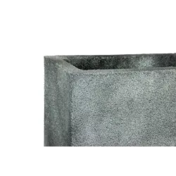 Srebrna donica wysoka 50x32x50 cm Modern – Silver 5 | Minimalizm i trwałość