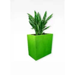 Zielona donica wysoka 50x32x50 cm Modern – Green 4 | Mocny akcent w nowoczesnym stylu