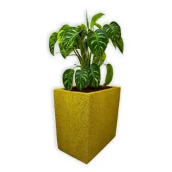Żółta donica wysoka 50x32x50 cm Modern – Yellow D4 | Wyrazista i odporna