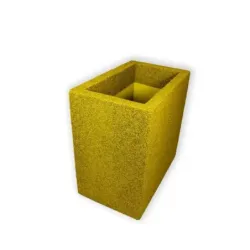 Żółta donica wysoka 50x32x50 cm Modern – Yellow D4 | Wyrazista i odporna