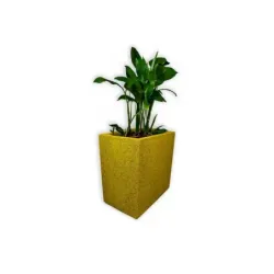 Żółta donica wysoka 50x32x50 cm Modern – Yellow D4 | Wyrazista i odporna