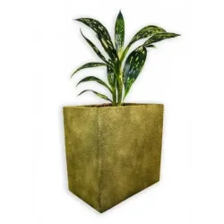 Złota donica wysoka 50x32x50 cm Modern – Gold 5 | Stylowy akcent do domu i ogrodu