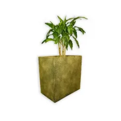 Złota donica wysoka 50x32x50 cm Modern – Gold 5 | Stylowy akcent do domu i ogrodu