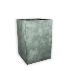 Donica srebrna kwadratowa wysoka 41x41x60 cm Modern – Silver 4 | Stylowa i trwała