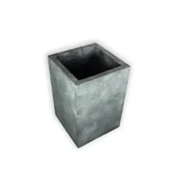 Donica srebrna kwadratowa wysoka 41x41x60 cm Modern – Silver 4 | Stylowa i trwała
