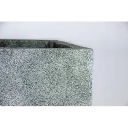 Donica srebrna kwadratowa wysoka 41x41x60 cm Modern – Silver 4 | Stylowa i trwała