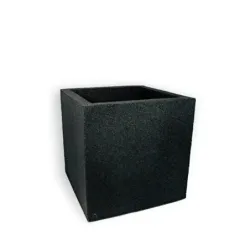 Czarna donica kwadratowa duża 50x50x50 cm Modern – Black 2 | Nowoczesna i solidna