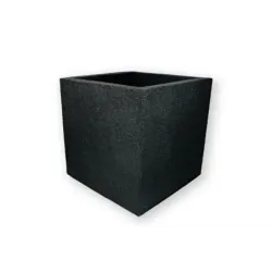 Czarna donica kwadratowa duża 50x50x50 cm Modern – Black 2 | Nowoczesna i solidna