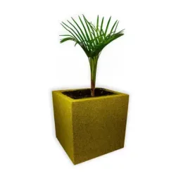 Żółta donica kwadratowa duża 50x50x50 cm Modern – Yellow D2 | Nowoczesna donica