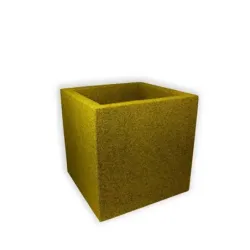 Żółta donica kwadratowa duża 50x50x50 cm Modern – Yellow D2 | Nowoczesna donica