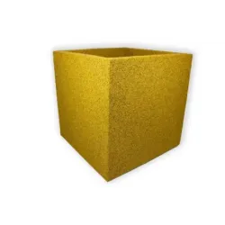 Jasnożółta donica kwadratowa duża 50x50x50 cm Modern – Yellow 2 | Stylowy akcent