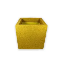 Jasnożółta donica kwadratowa duża 50x50x50 cm Modern – Yellow 2 | Stylowy akcent