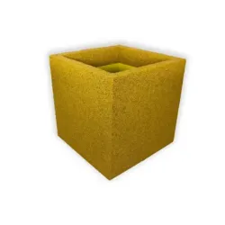 Jasnożółta donica kwadratowa duża 50x50x50 cm Modern – Yellow 2 | Stylowy akcent