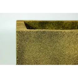 Złota donica kwadratowa duża 50x50x50 cm Modern – Gold 2 | Luksusowy akcent