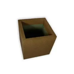 Brązowa donica kwadratowa duża 50x50x50 cm Modern – Brown 2 | Idealna do wnętrz i ogrodu
