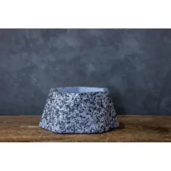Niebieska doniczka sześciokątna z marmurem Dodo – Marble Blue | Wyrazista i stylowa