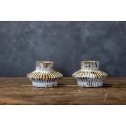 Złoty świecznik dekoracyjny na 1 tealight Dodo – HW 1 | Ręcznie malowany beton