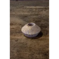 Świecznik betonowy pudrowy na 1 tealight | Ręcznie malowany dekoracyjny Dodo HP 2