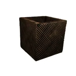 Brązowa donica nowoczesna 30x30x30 cm Meggi - Bronze | Elegancja i styl w jednym