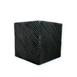 Srebrno-czarna donica nowoczesna 30x30x30 cm Meggi - Silver | Styl i elegancja w jednym