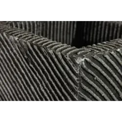 Srebrno-czarna donica nowoczesna 30x30x30 cm Meggi - Silver | Styl i elegancja w jednym