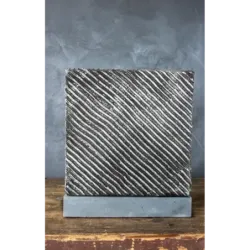 Srebrno-czarna donica nowoczesna 30x30x30 cm Meggi - Silver | Styl i elegancja w jednym