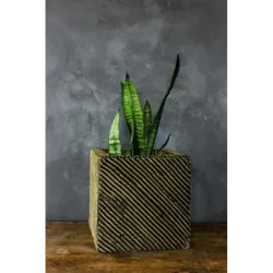 Złota donica ozdobna 30x30x30 cm Meggi - Gold | Nowoczesny design i elegancja