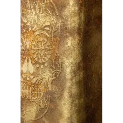 Donica cortenowa z czaszką 27x27x30 cm – wyjątkowa forma w stylu industrialnym