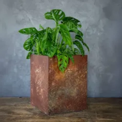 Osłonka na donice 25 x 25 x 30 cm z mandalą 3D - ręcznie robiona