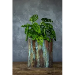 Osłonka na doniczkę loft 25 x 25 x 30 cm - ręcznie robiona