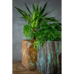Osłonka na doniczkę loft 25 x 25 x 30 cm - ręcznie robiona